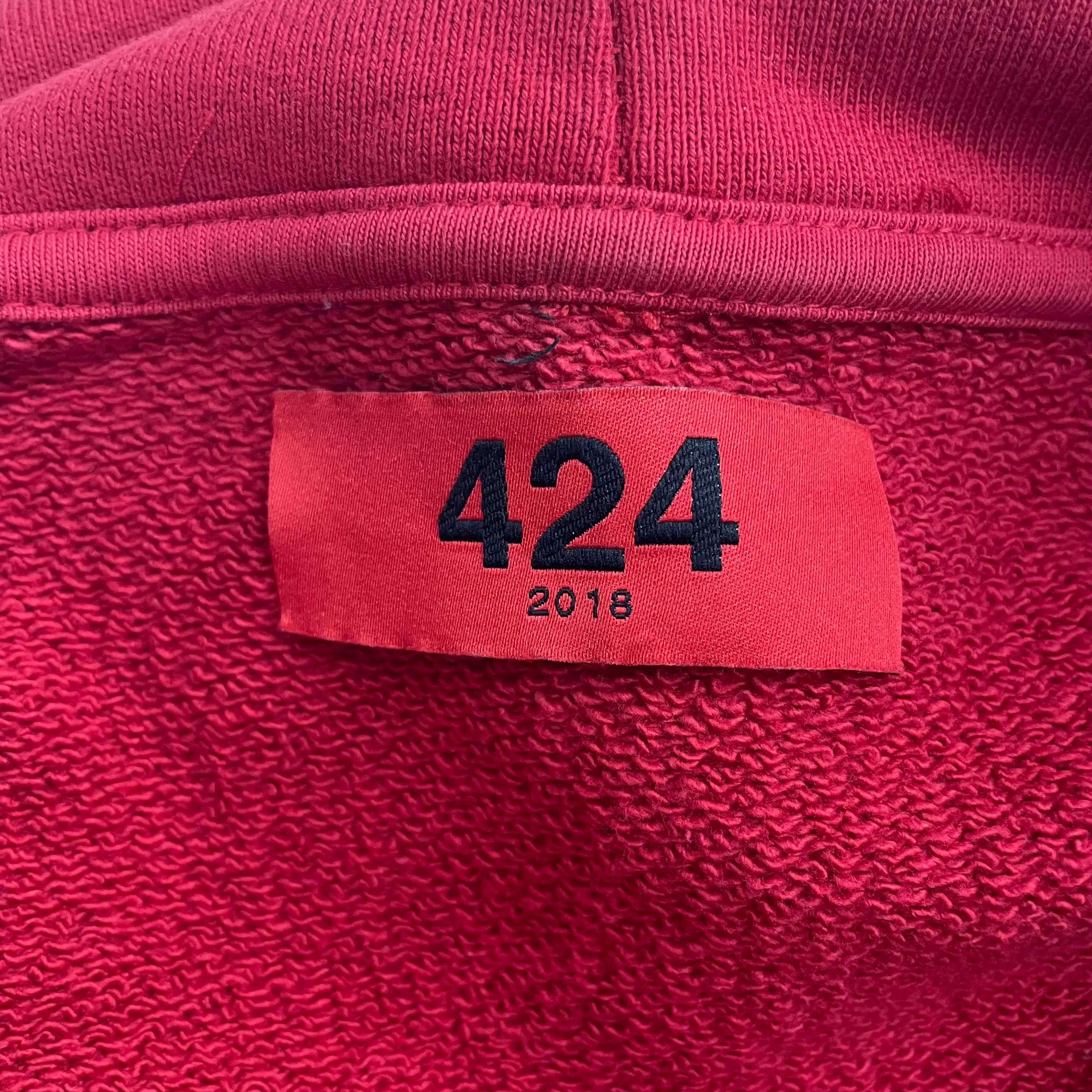 424(FourTwoFour)/Hoodie/M/Cotton/RED/424 TODAY