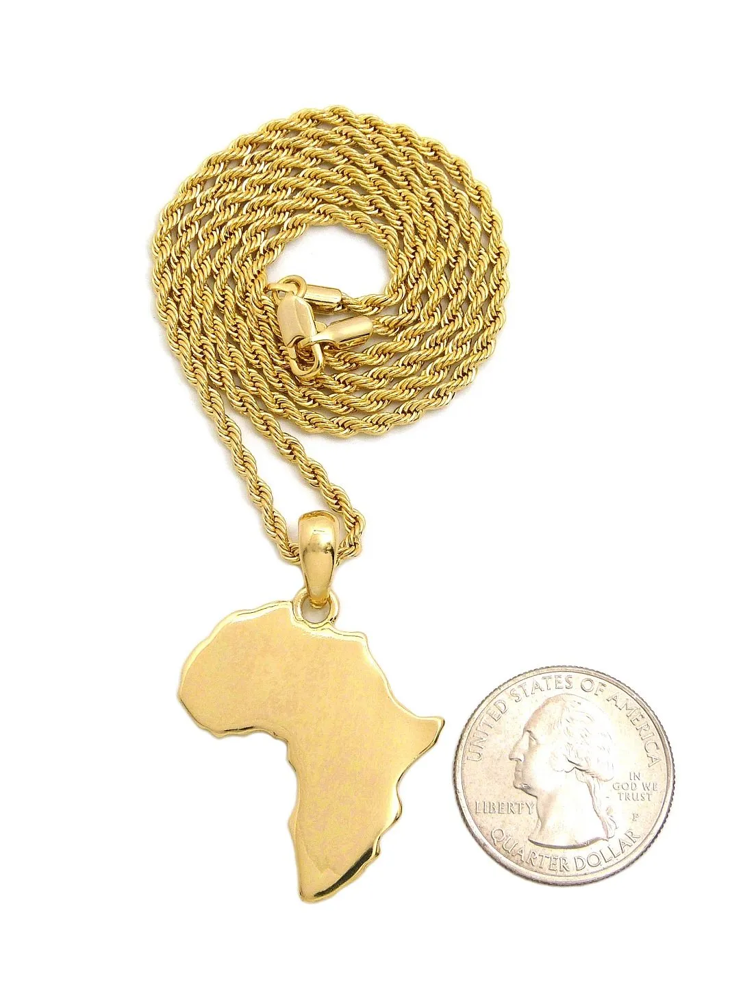 Africa Flat-Small (Gold)