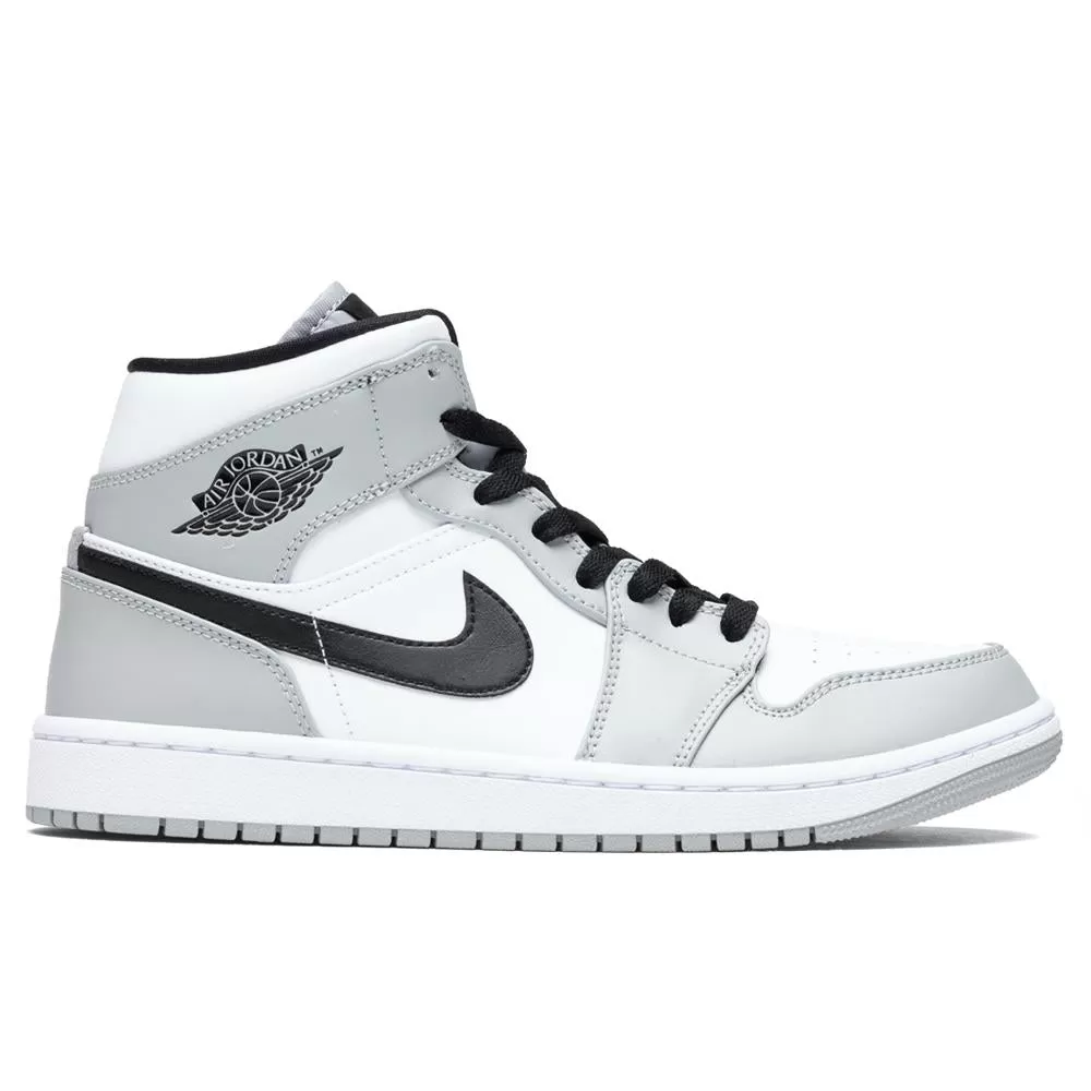 Air Jordan 1 Mid - Light Smoke Grey/Black/White