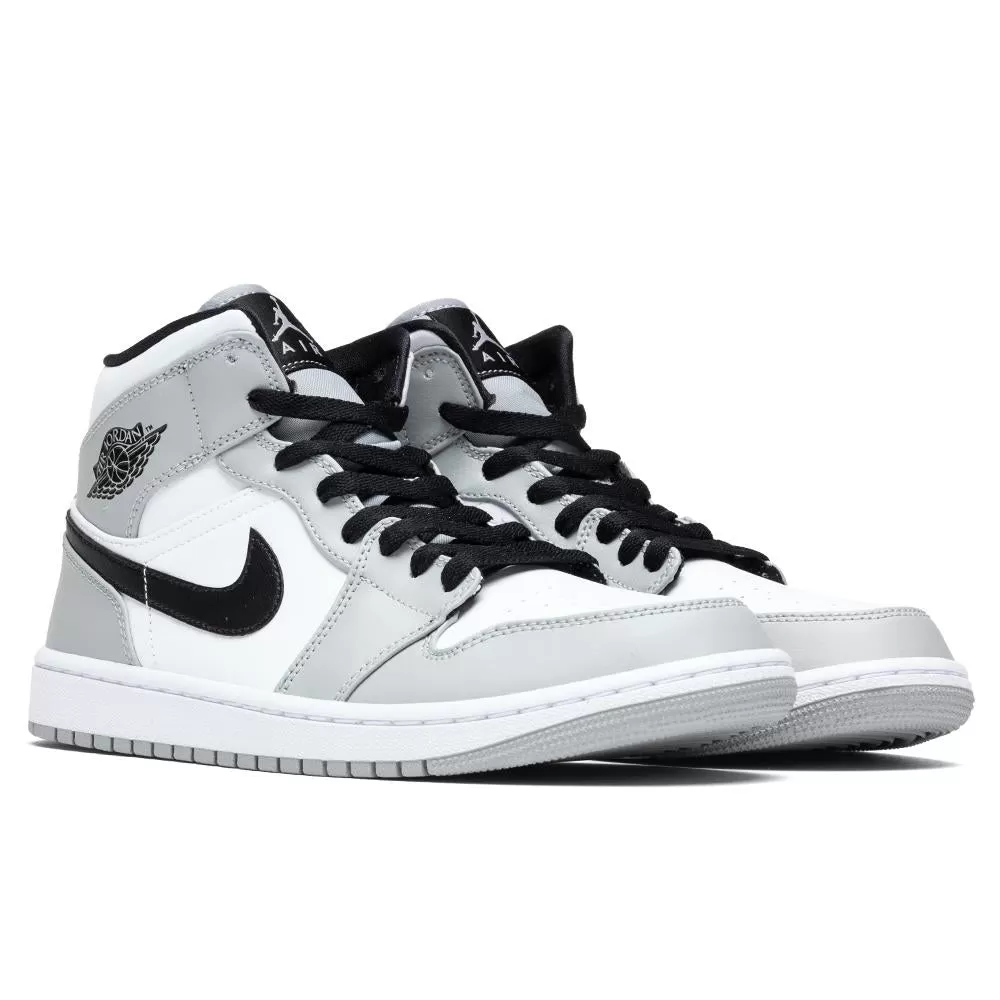 Air Jordan 1 Mid - Light Smoke Grey/Black/White