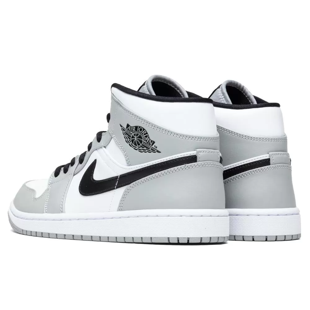 Air Jordan 1 Mid - Light Smoke Grey/Black/White