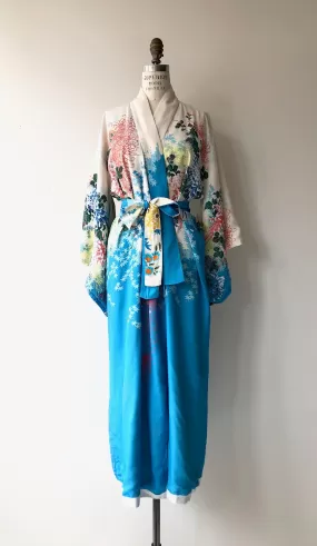 Antique 1930s Japanese Maple silk kimono