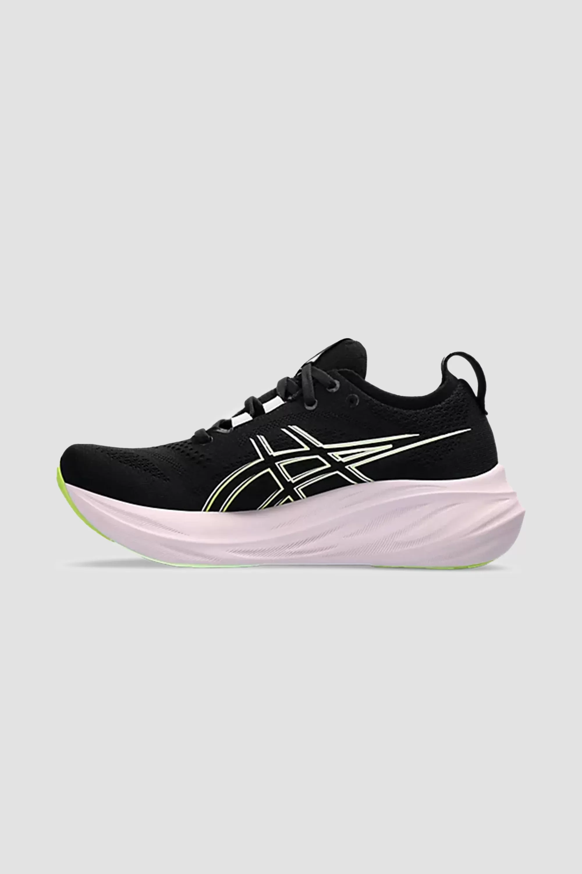 ASICS Women's Gel-Nimbus 26 Sneaker in Black/Neon Lime