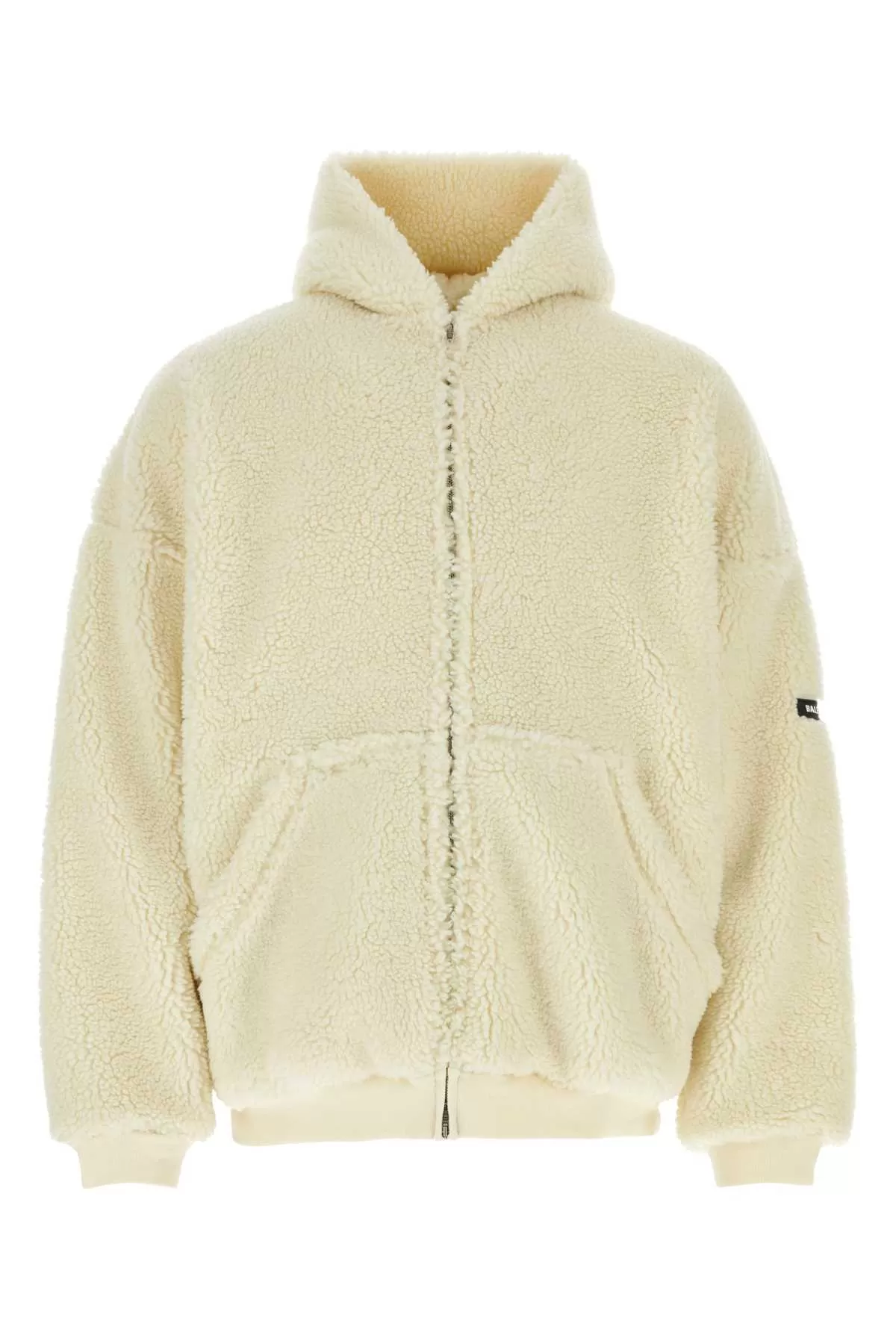 BALENCIAGA  |Outerwear Zip-up Hoodie in Light Beige