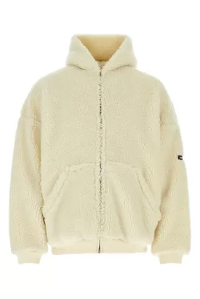 BALENCIAGA  |Outerwear Zip-up Hoodie in Light Beige