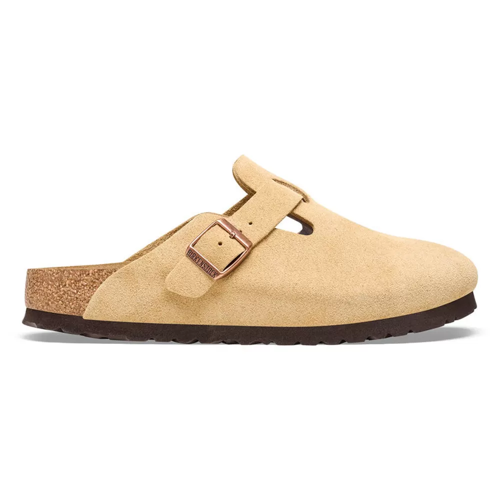 Birkenstock Boston Suede Latte Cream