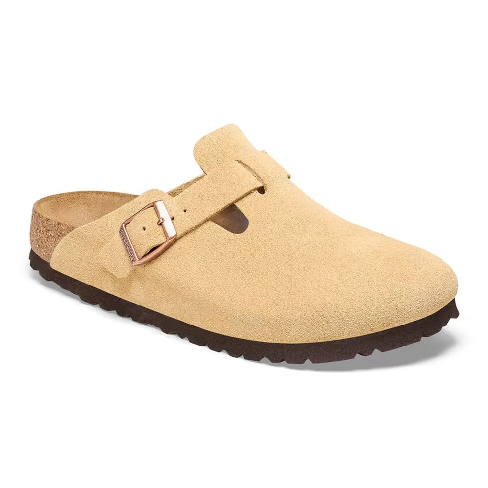 Birkenstock Boston Suede Latte Cream