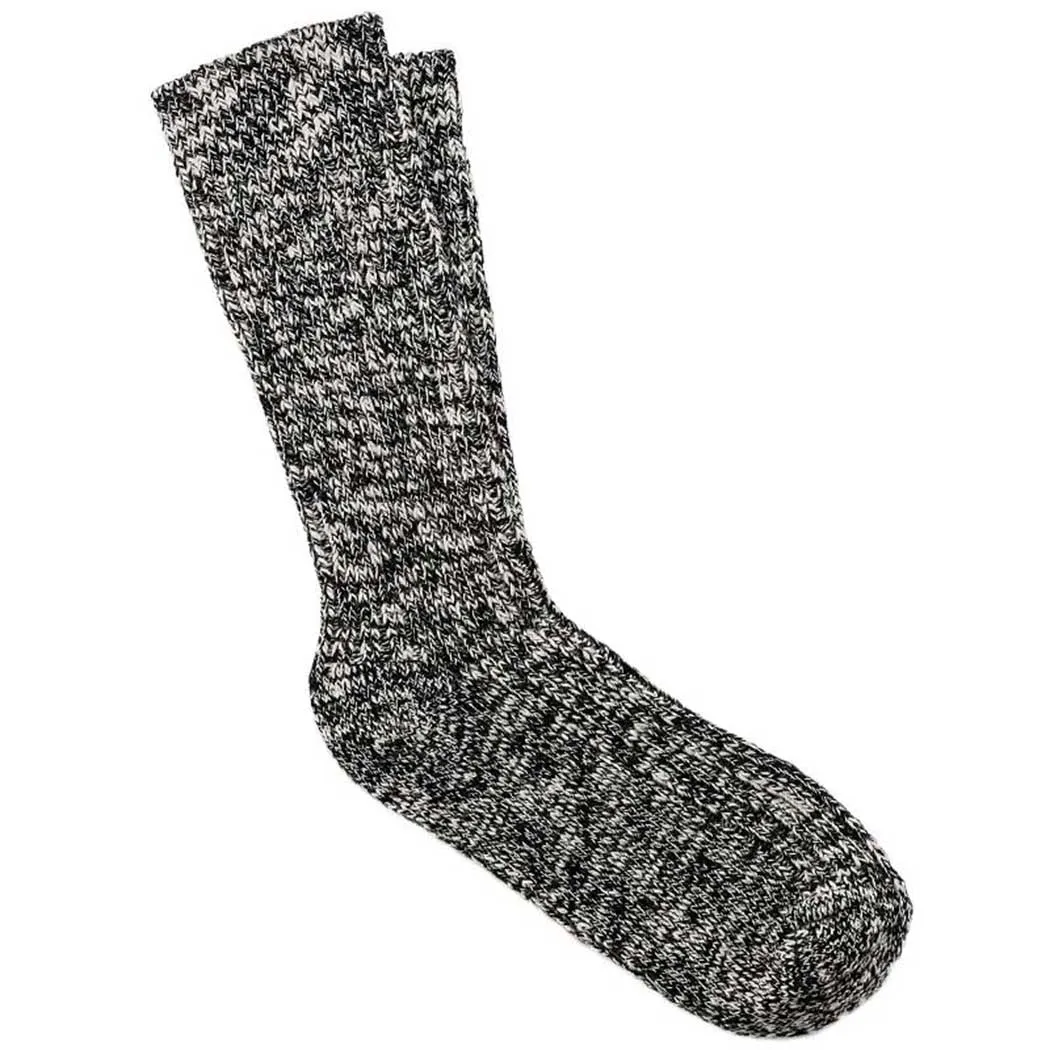 Birkenstock Cotton Slub Socks Black/ Grey (Women's)