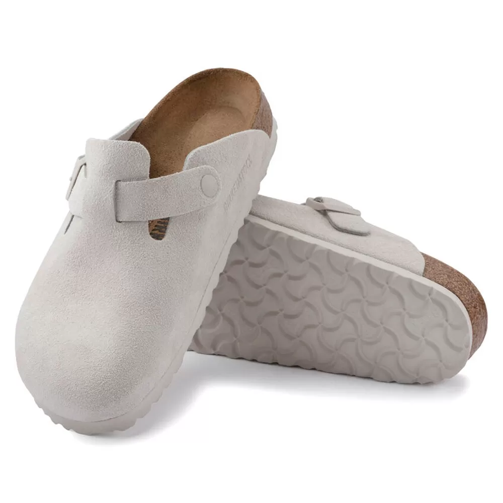 Birkenstock Women's Boston Antique White - Narrow