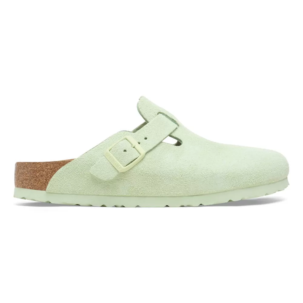 Birkenstock Women's Boston Faded Lime - Narrow