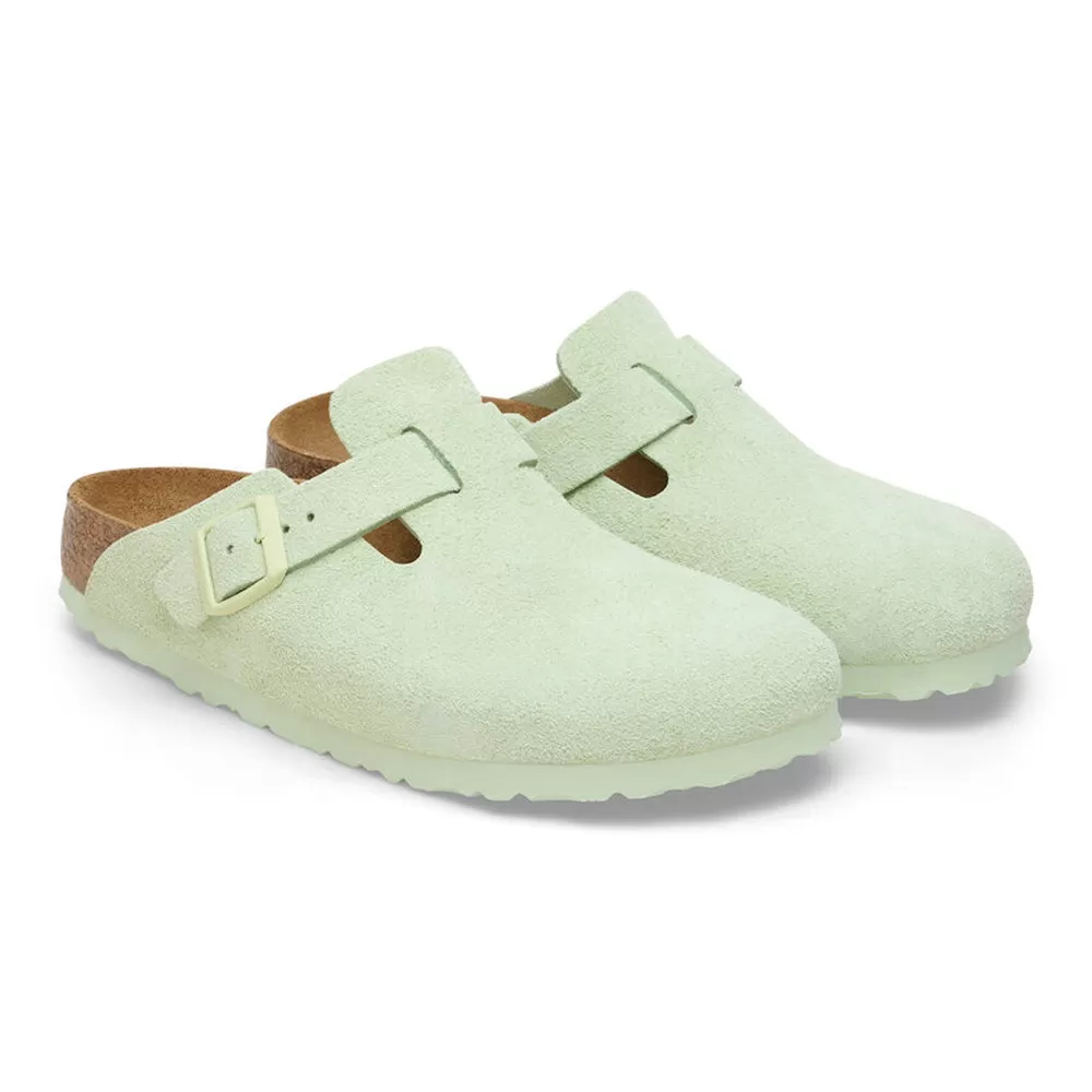 Birkenstock Women's Boston Faded Lime - Narrow