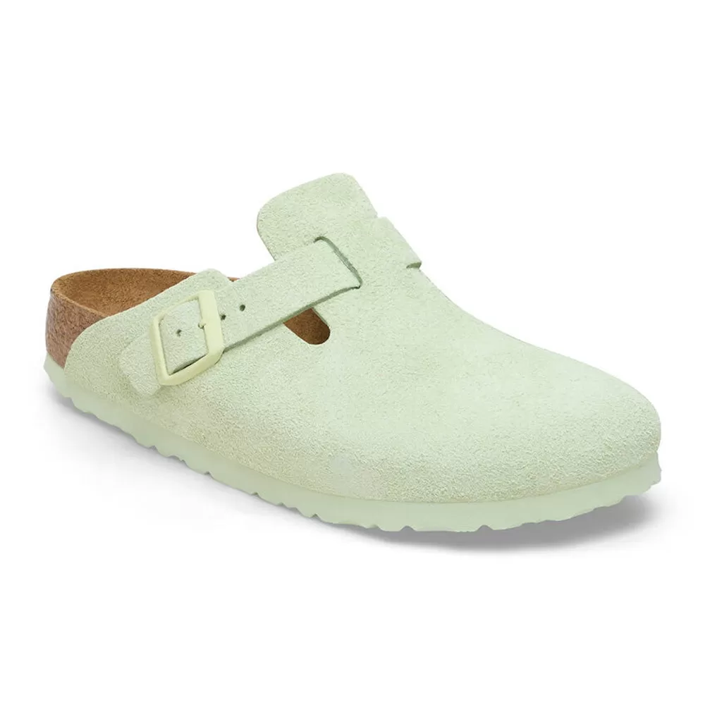 Birkenstock Women's Boston Faded Lime - Narrow