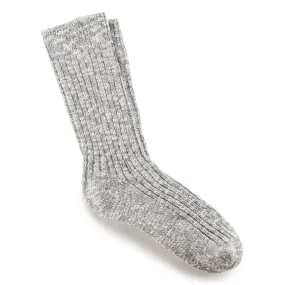 Birkenstock- Women Cotton Slub Grey Sock