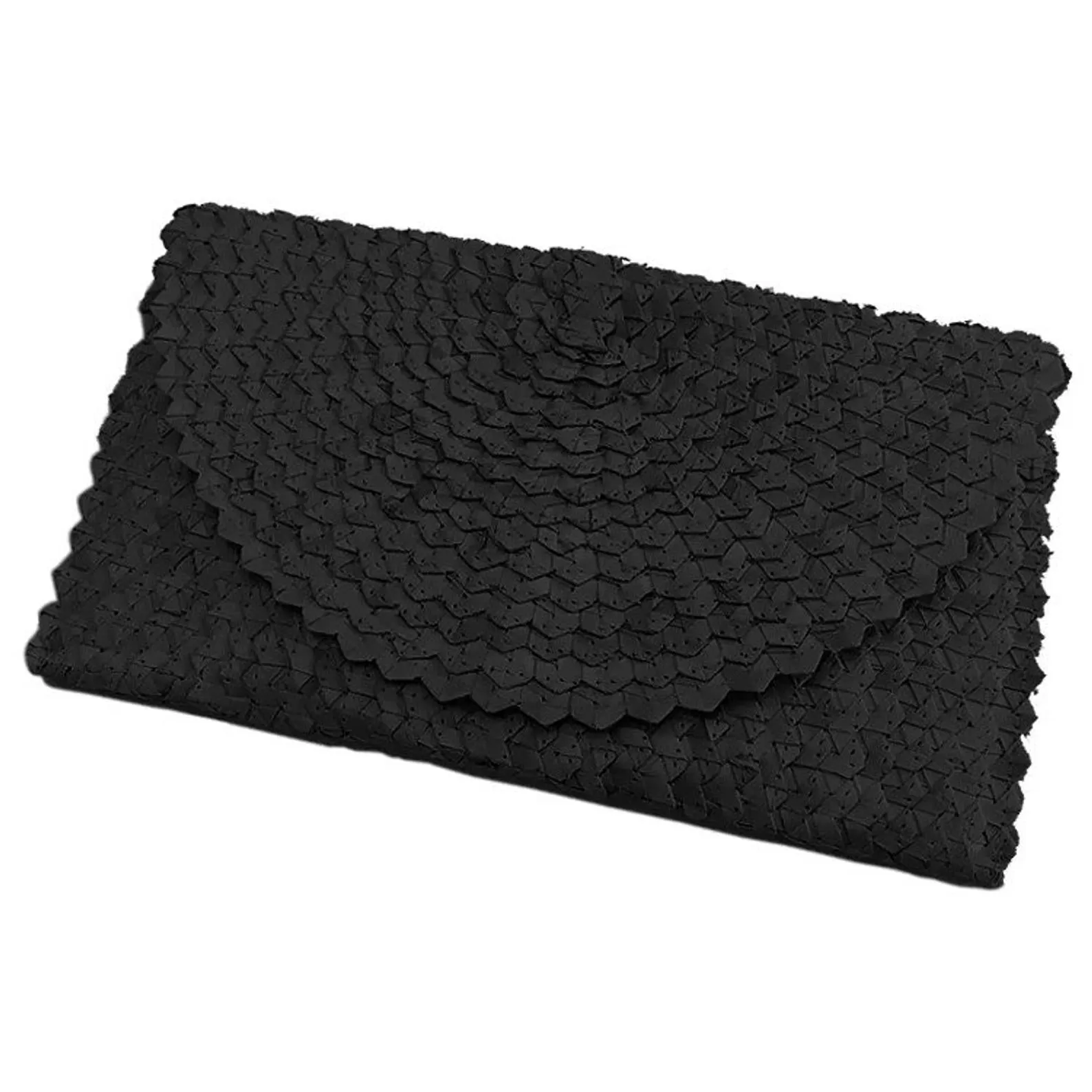 Black Straw Clutch Purse