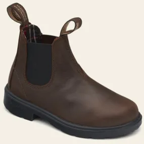 Blundstone 1468 Kids Antique Brown premium leather elastic sided boots