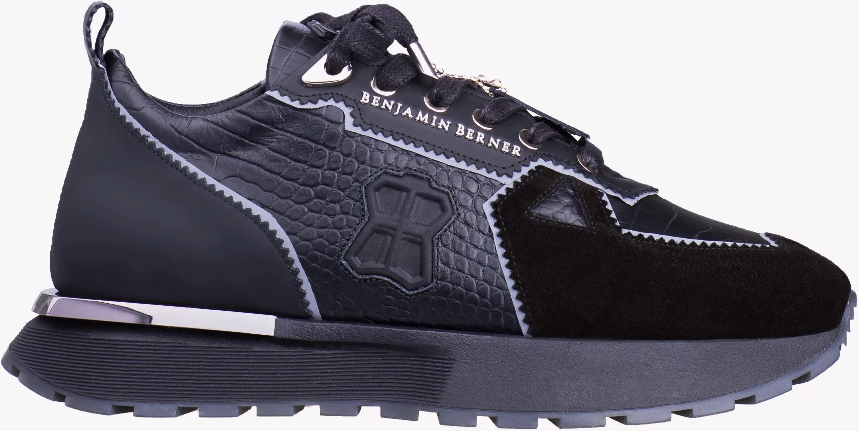 BNJ NEXUS BLACK ALLIGATOR EFFECT -SUEDE