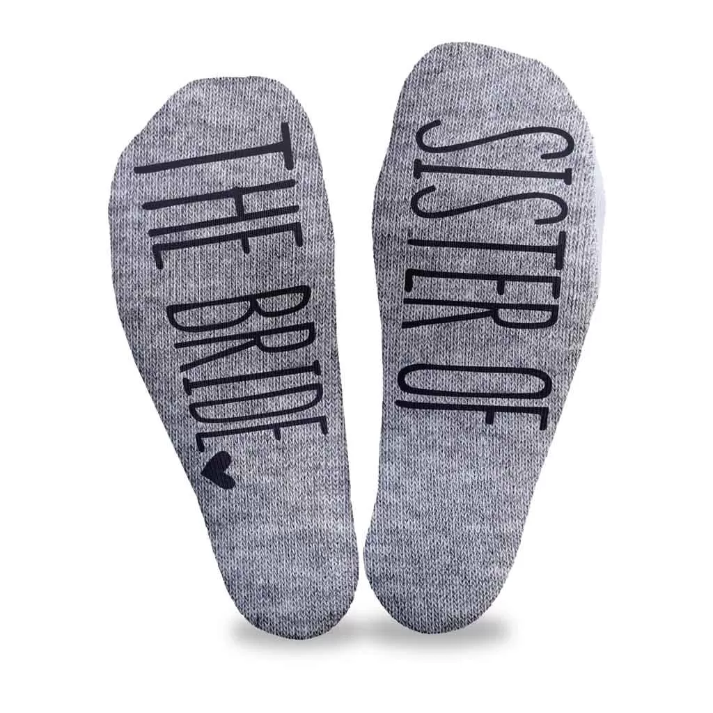 Bridal Party Socks - Wedding Role on the Bottom of the Foot