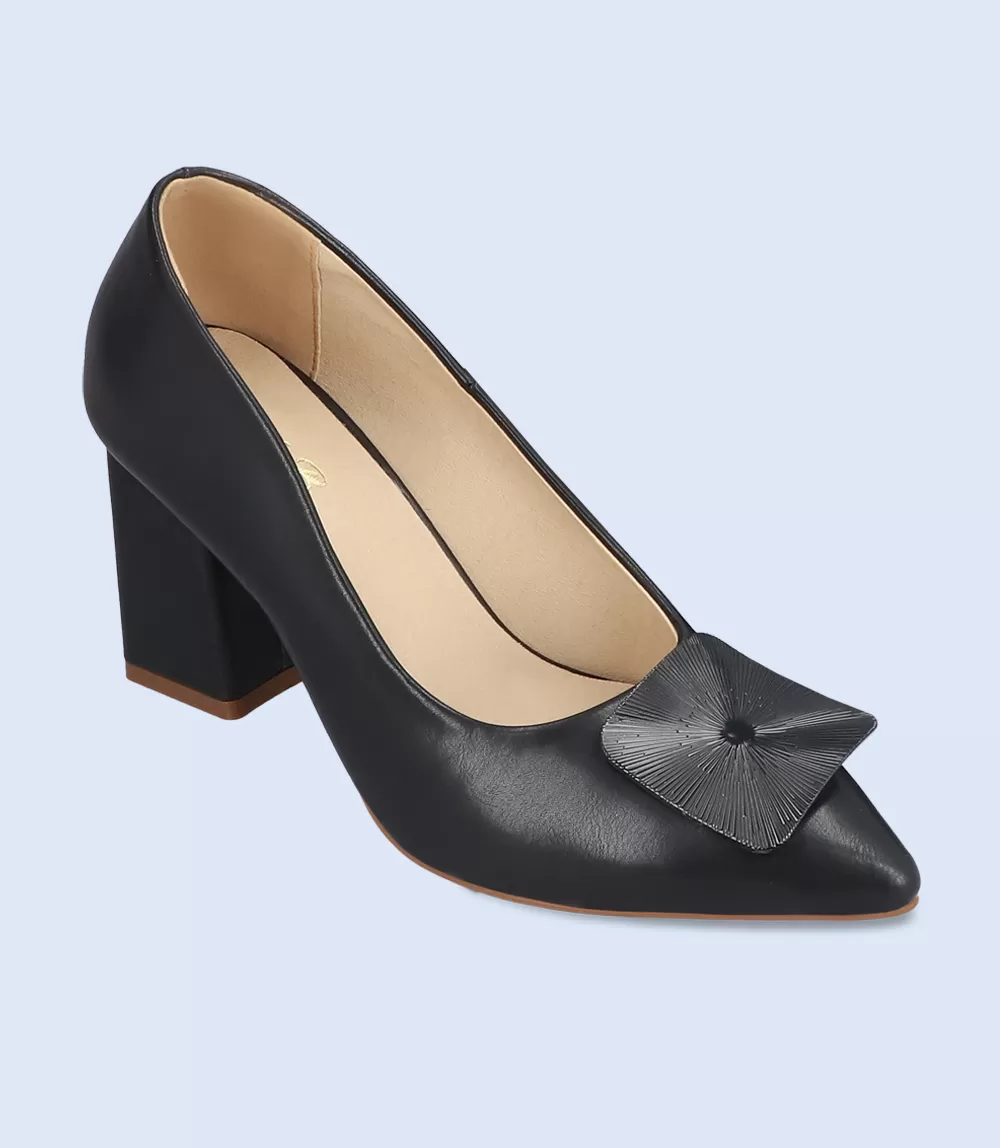 BW8613-BLACK-Women Casual Court Shoes