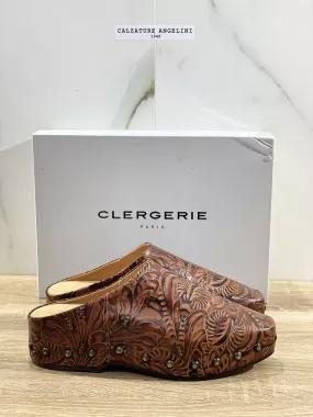 Clergerie Zoccolo Max Donna In Pelle Cuoio Luxury Clogs Clergerie 36