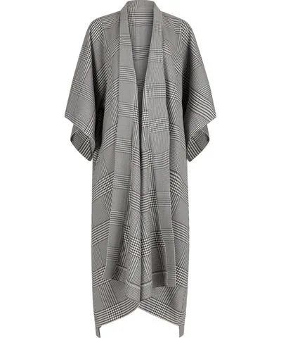 Clothes by Locker Room Women's Grey Plaid Kimono Robe