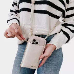 Cream Phone Bag + Wallet