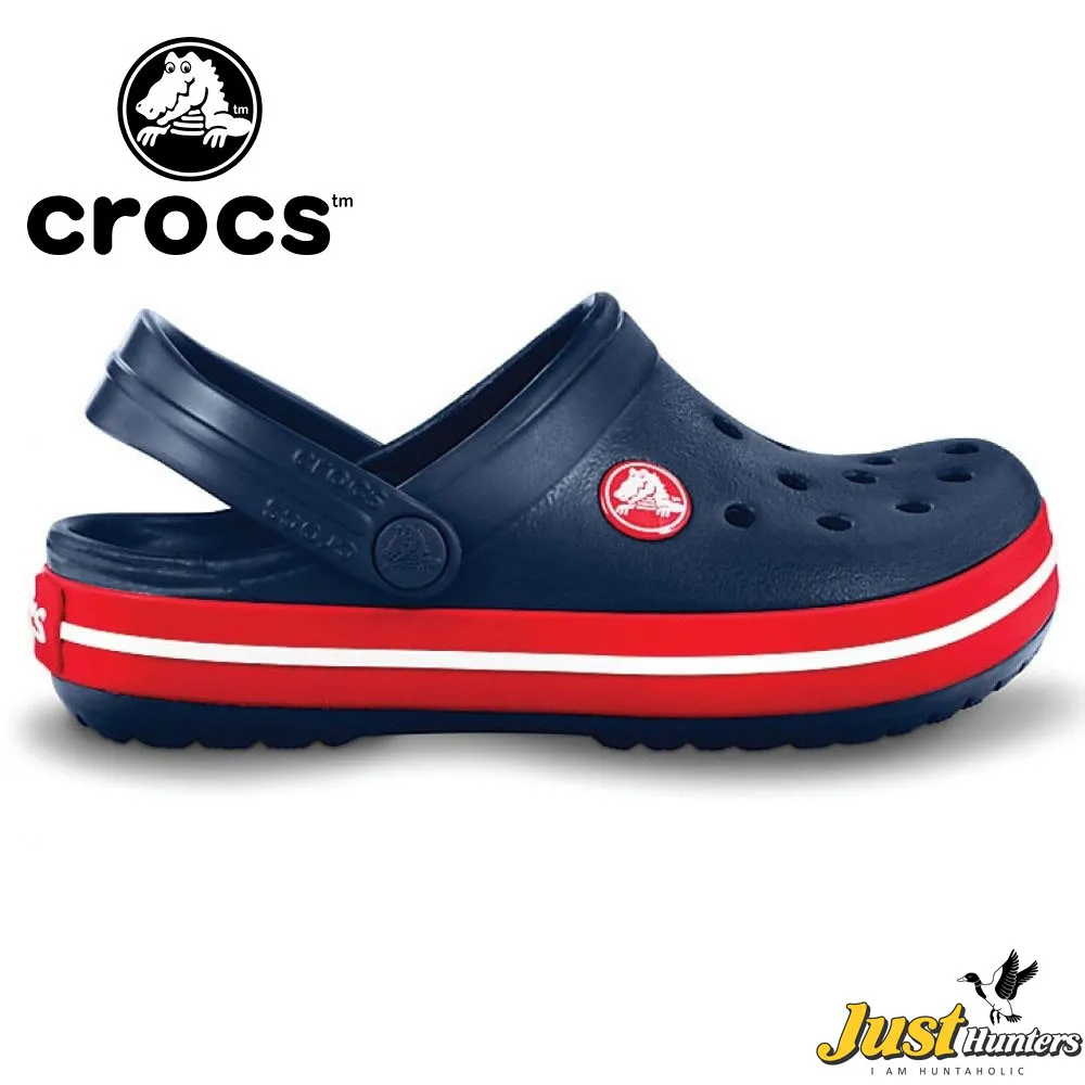 Crocs Shoes Navy Blue with Red Clogs Unisex