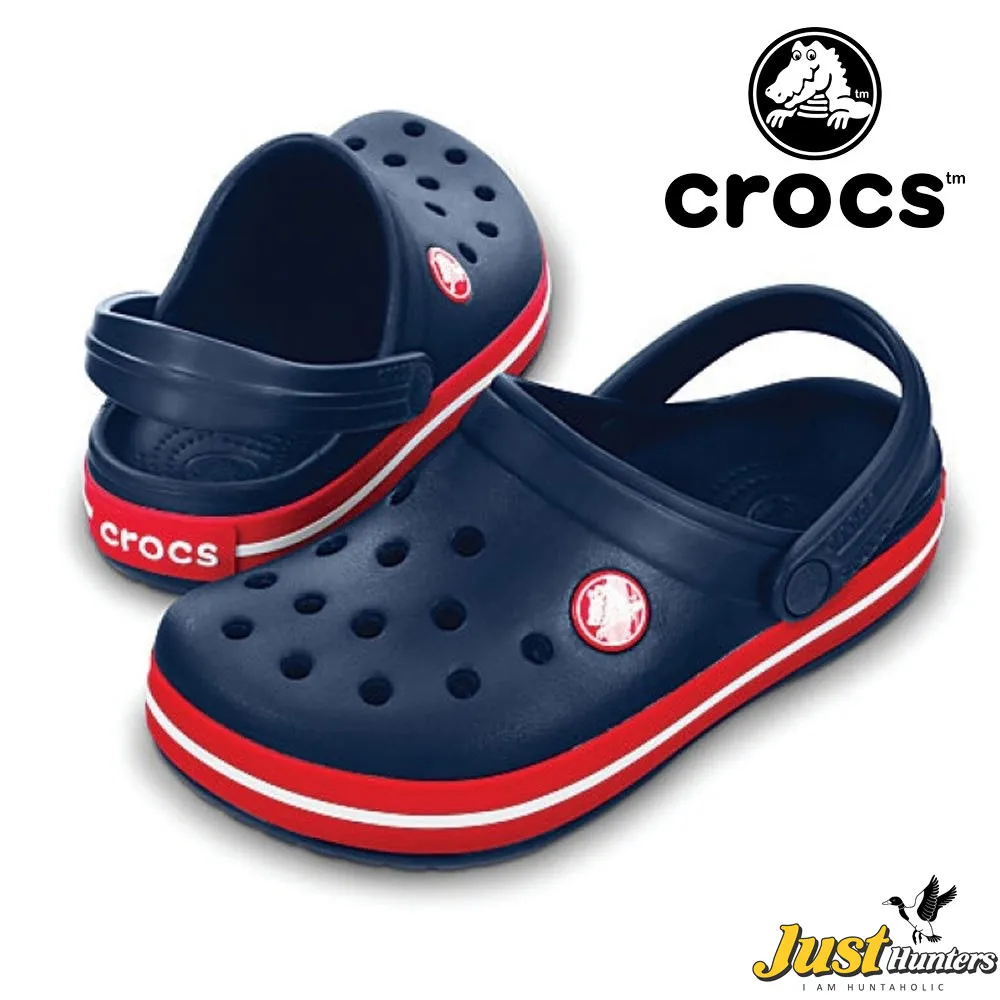 Crocs Shoes Navy Blue with Red Clogs Unisex