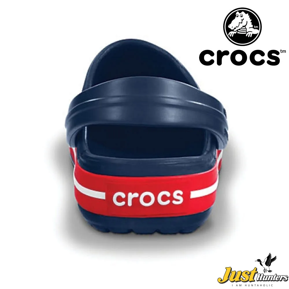 Crocs Shoes Navy Blue with Red Clogs Unisex