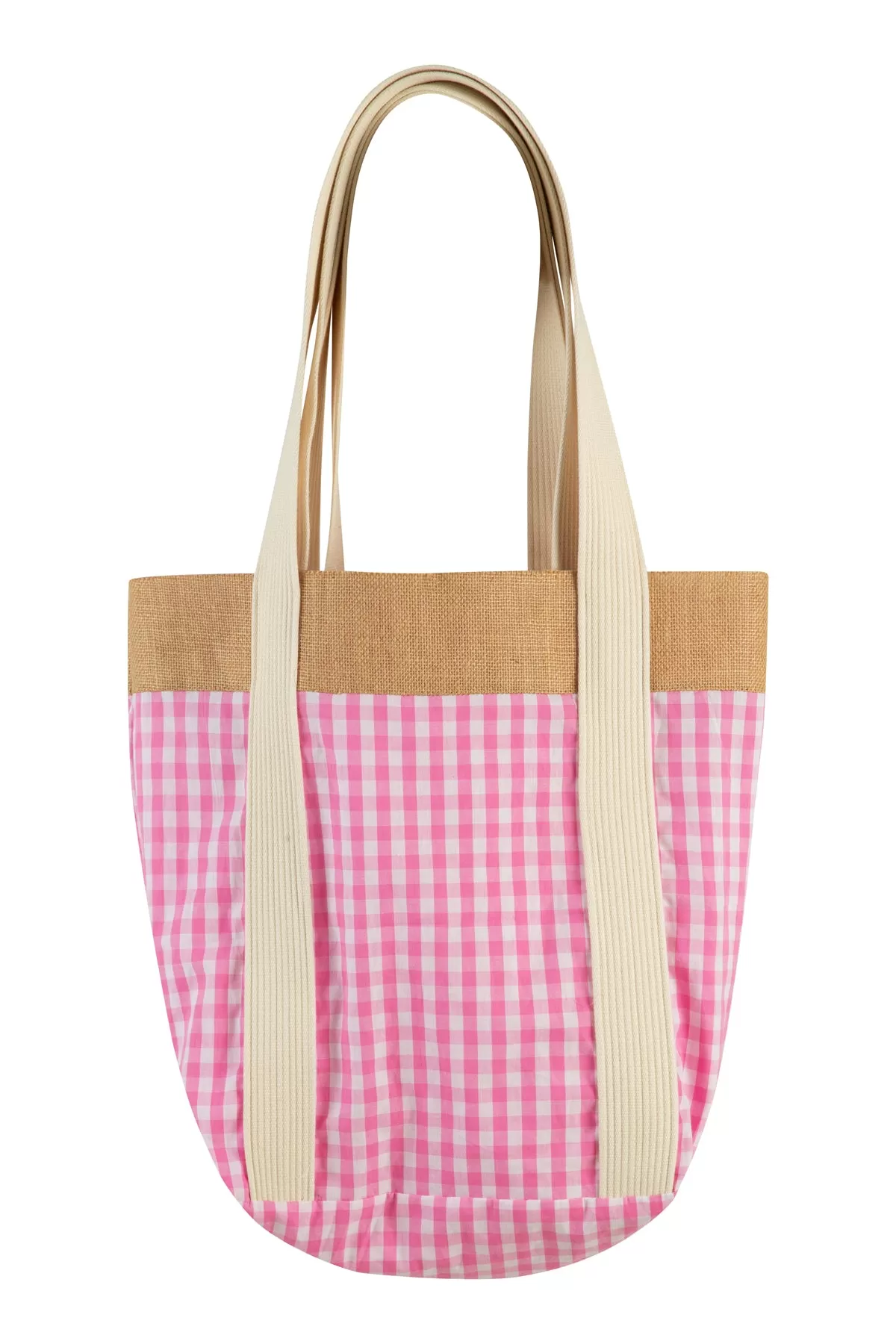 CURATE by Trelise Cooper - Tote-Ally Summer Tote Bag Pink Gingham/Spot