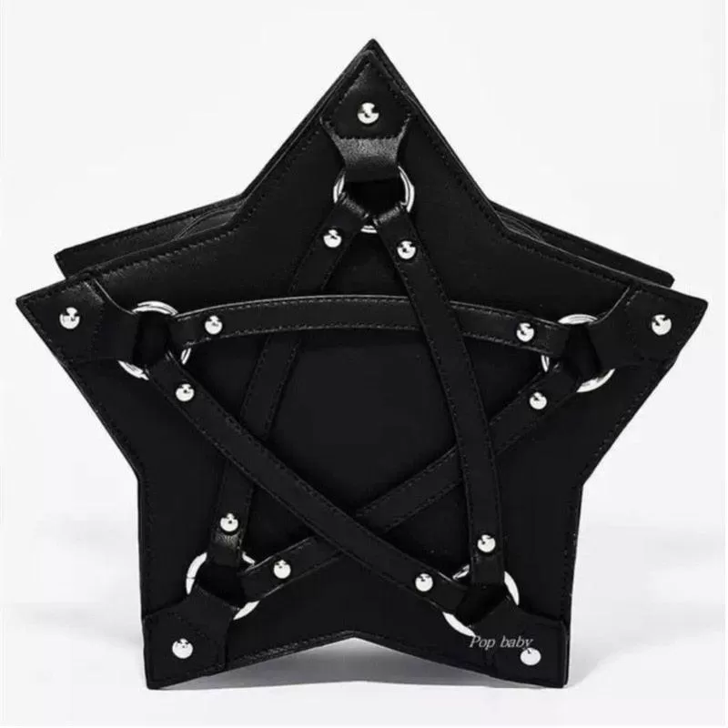 Dark Gothic Pentagram Shoulder Bag