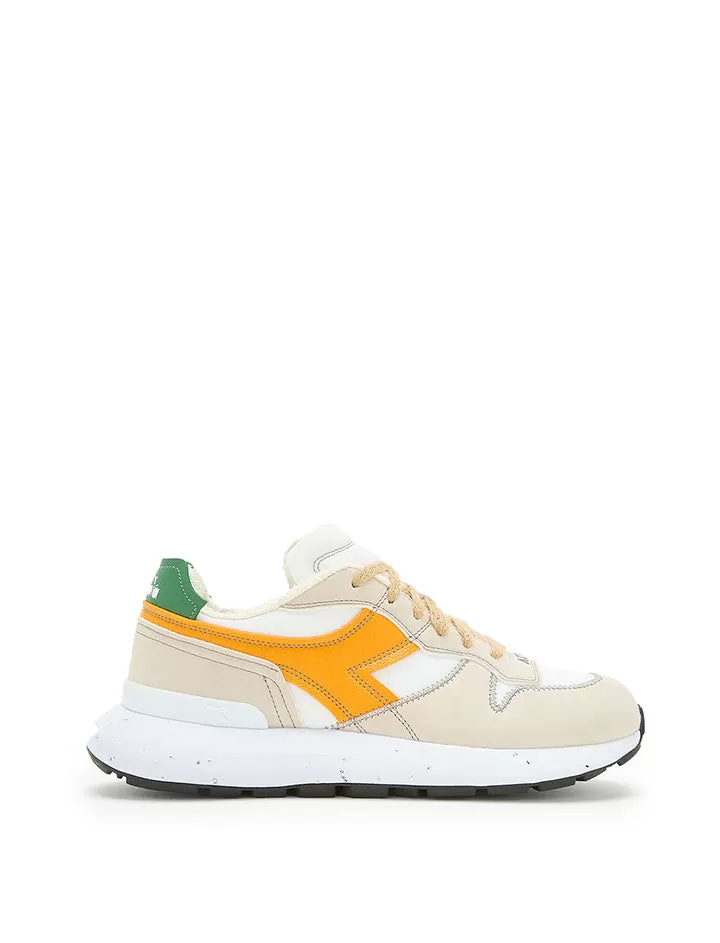 Diadora Women Kmaro 42 ACBC Trainers Super White / Cadmium Yellow