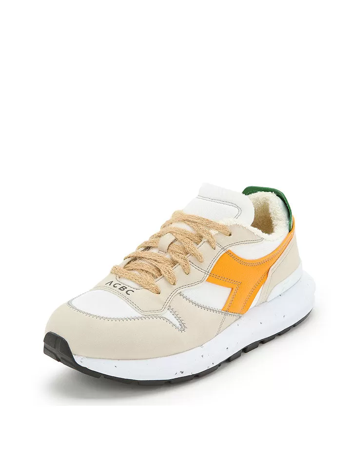 Diadora Women Kmaro 42 ACBC Trainers Super White / Cadmium Yellow