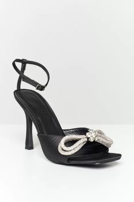 Elarni Black Satin Heel