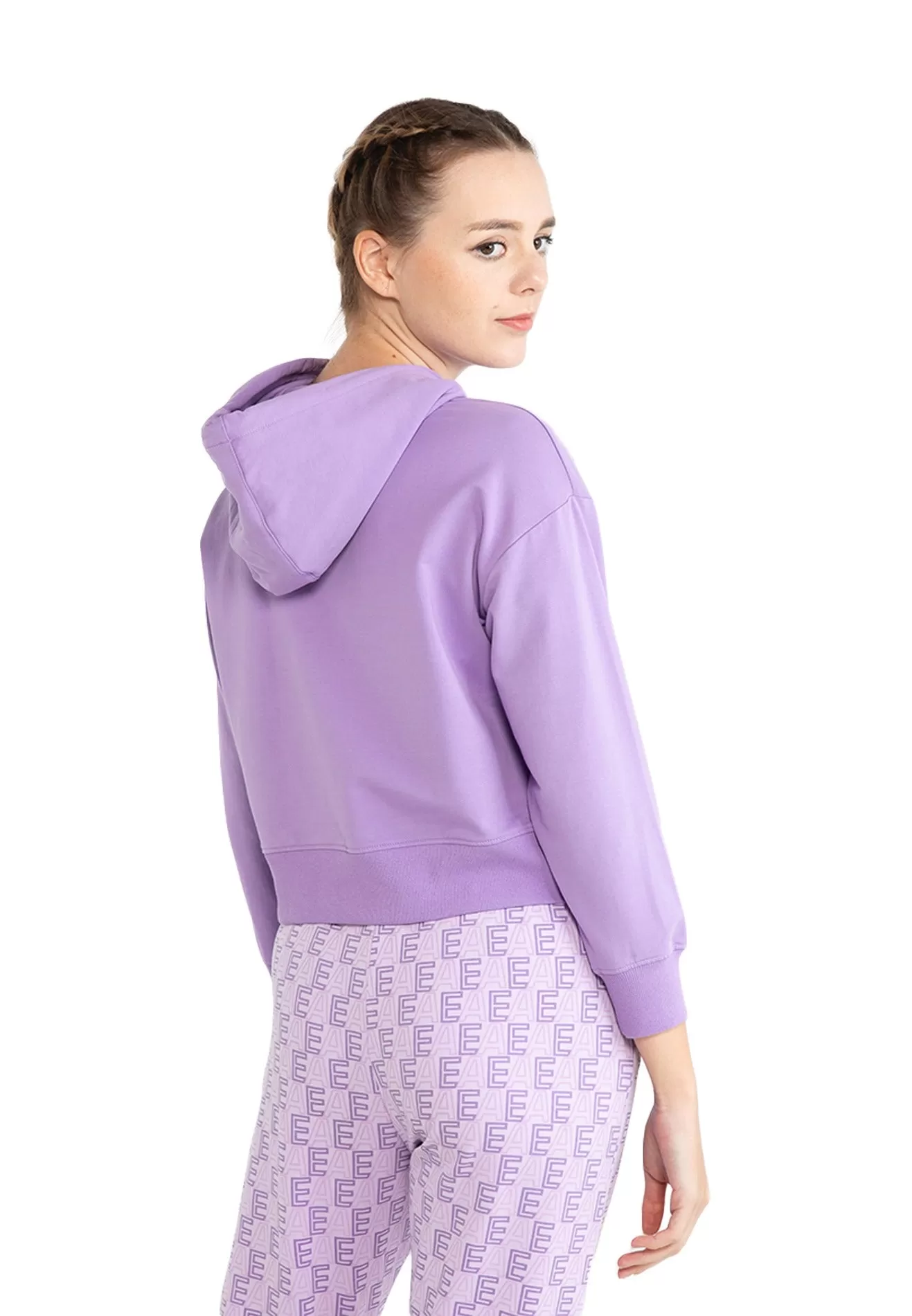 ELLE Apparel Active Drawstring Cropped Hoodie with Pocket