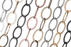 Flat Oval Cable Chain - 12x9mm - By the Spool