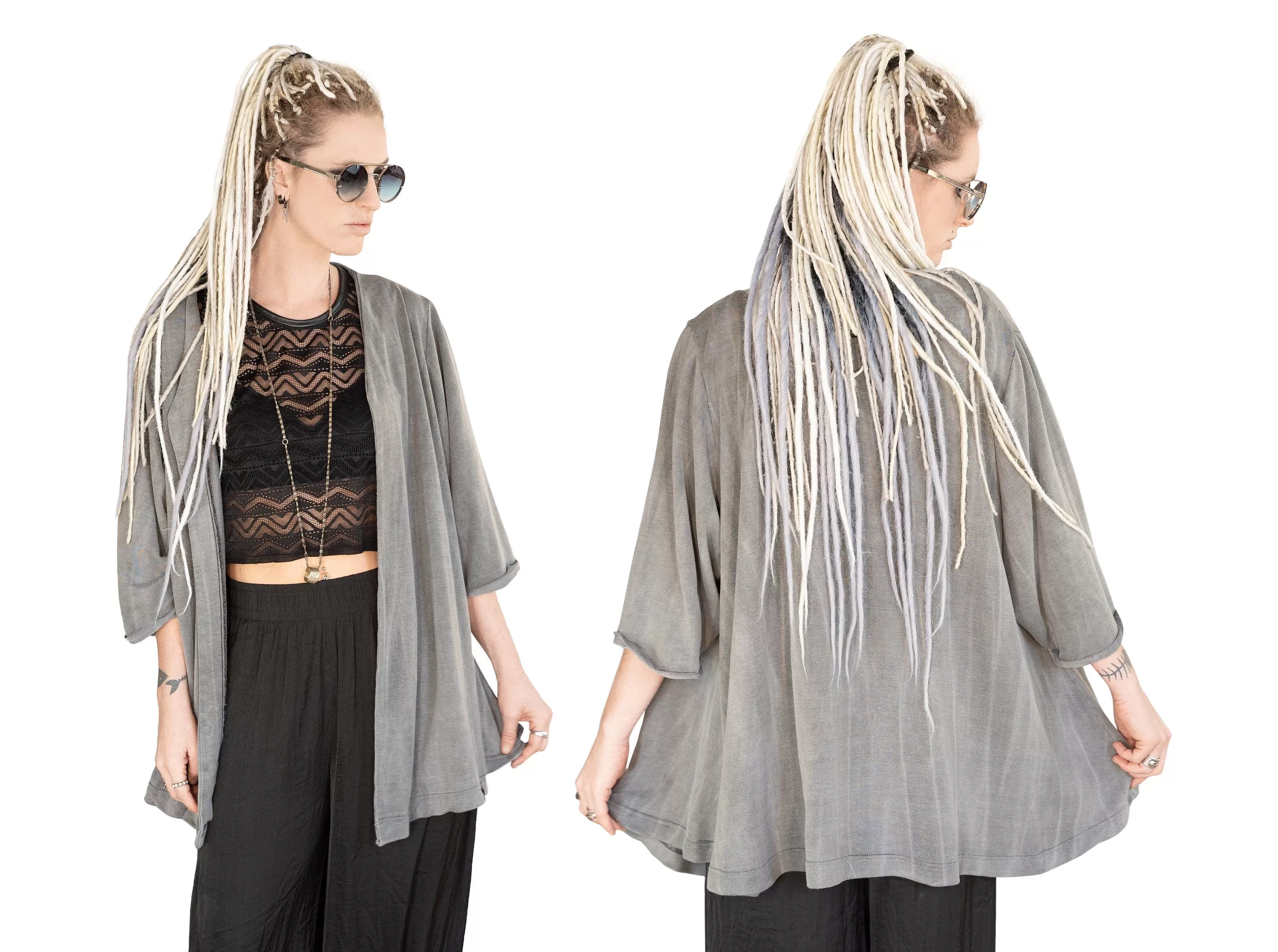 Flowy Jersey cardigan kimono