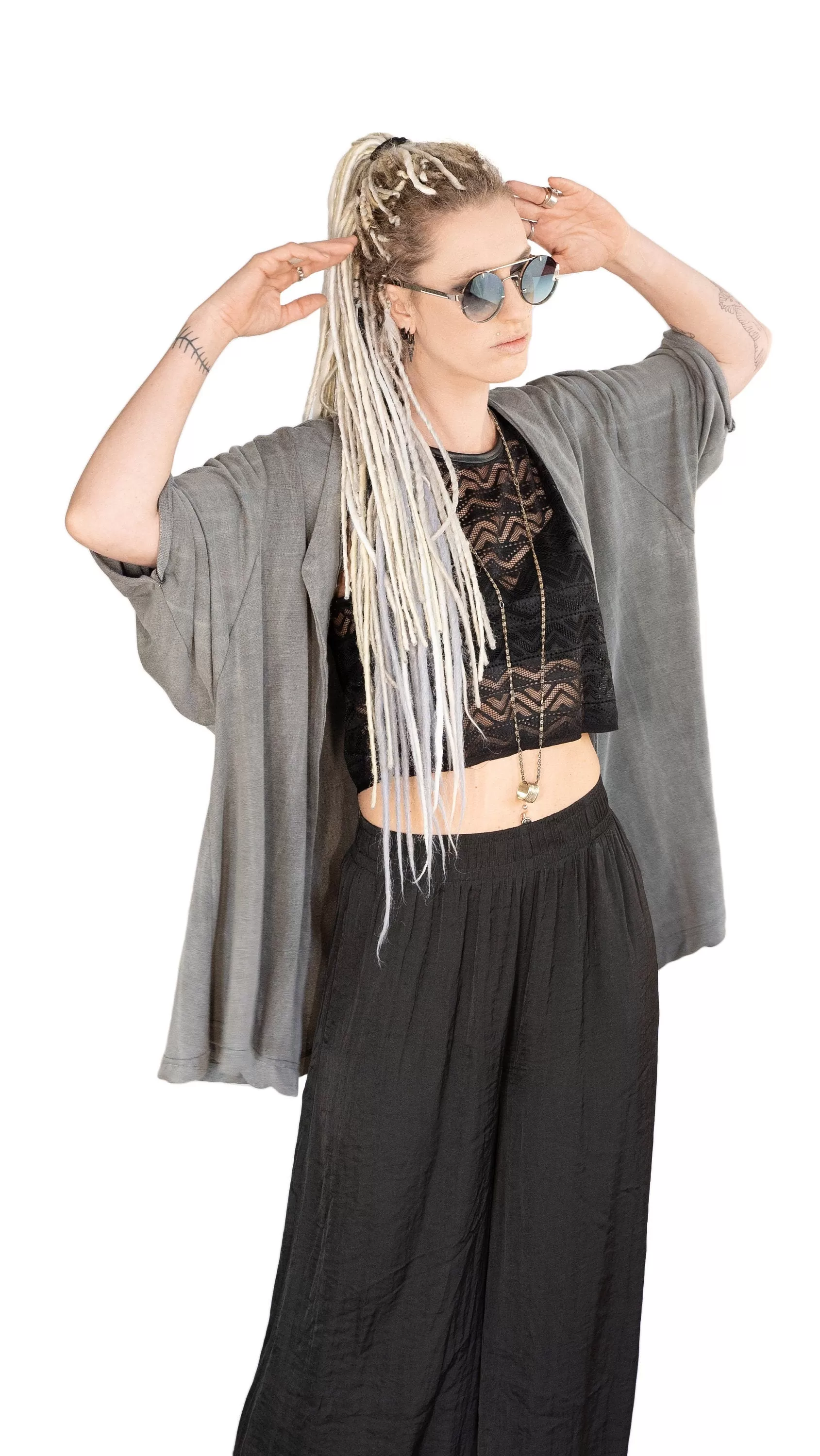 Flowy Jersey cardigan kimono