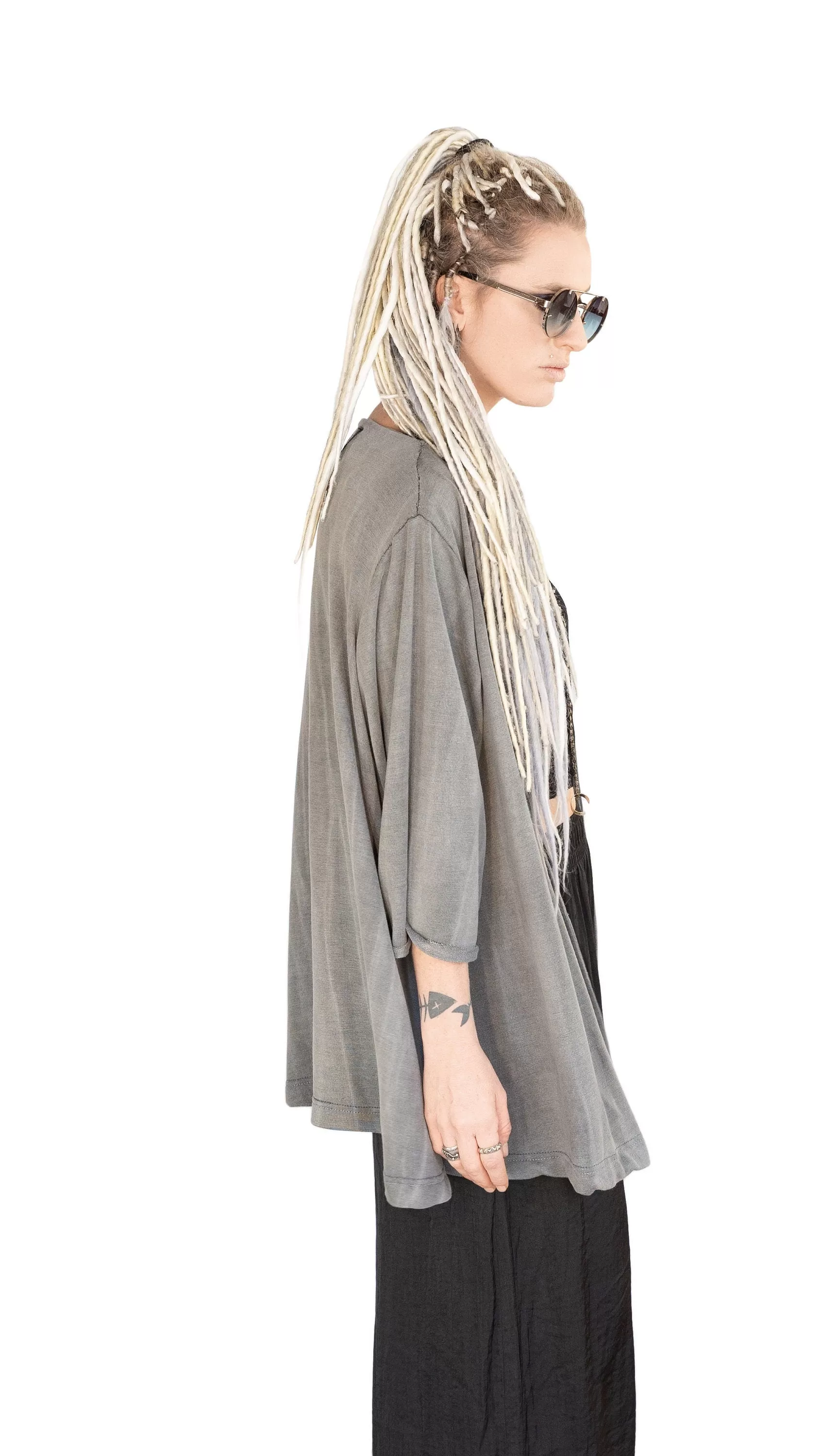 Flowy Jersey cardigan kimono