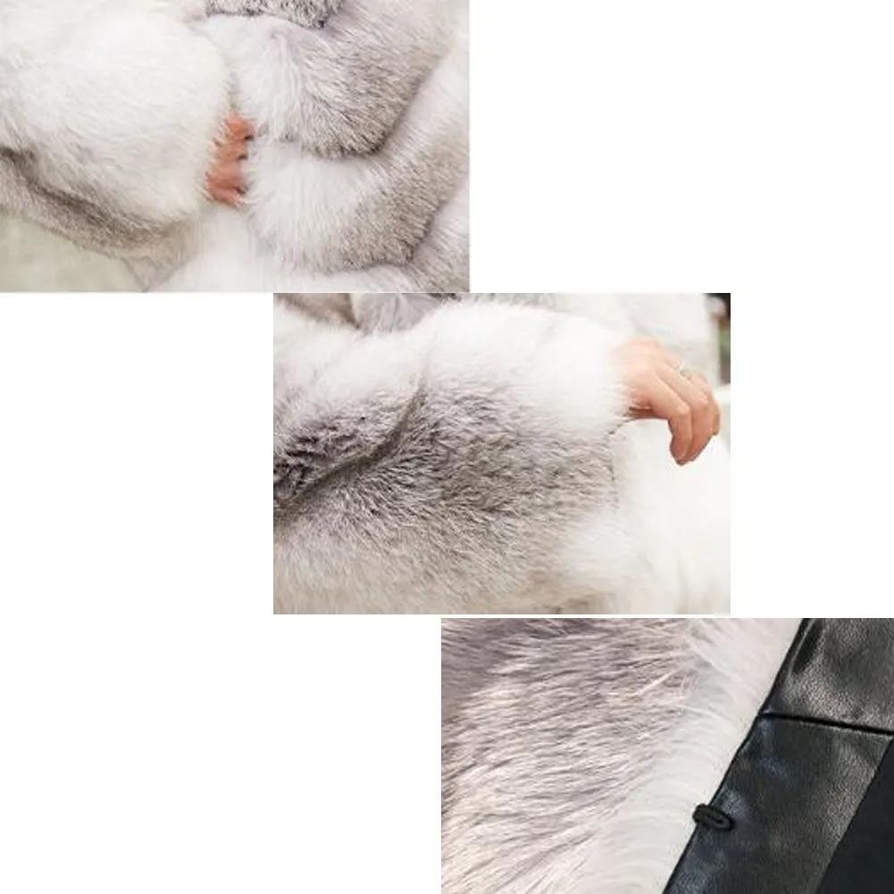 Genuine With Big Lapel Collar Fur Overcoats Long Mens Coats Natural Fur Coats