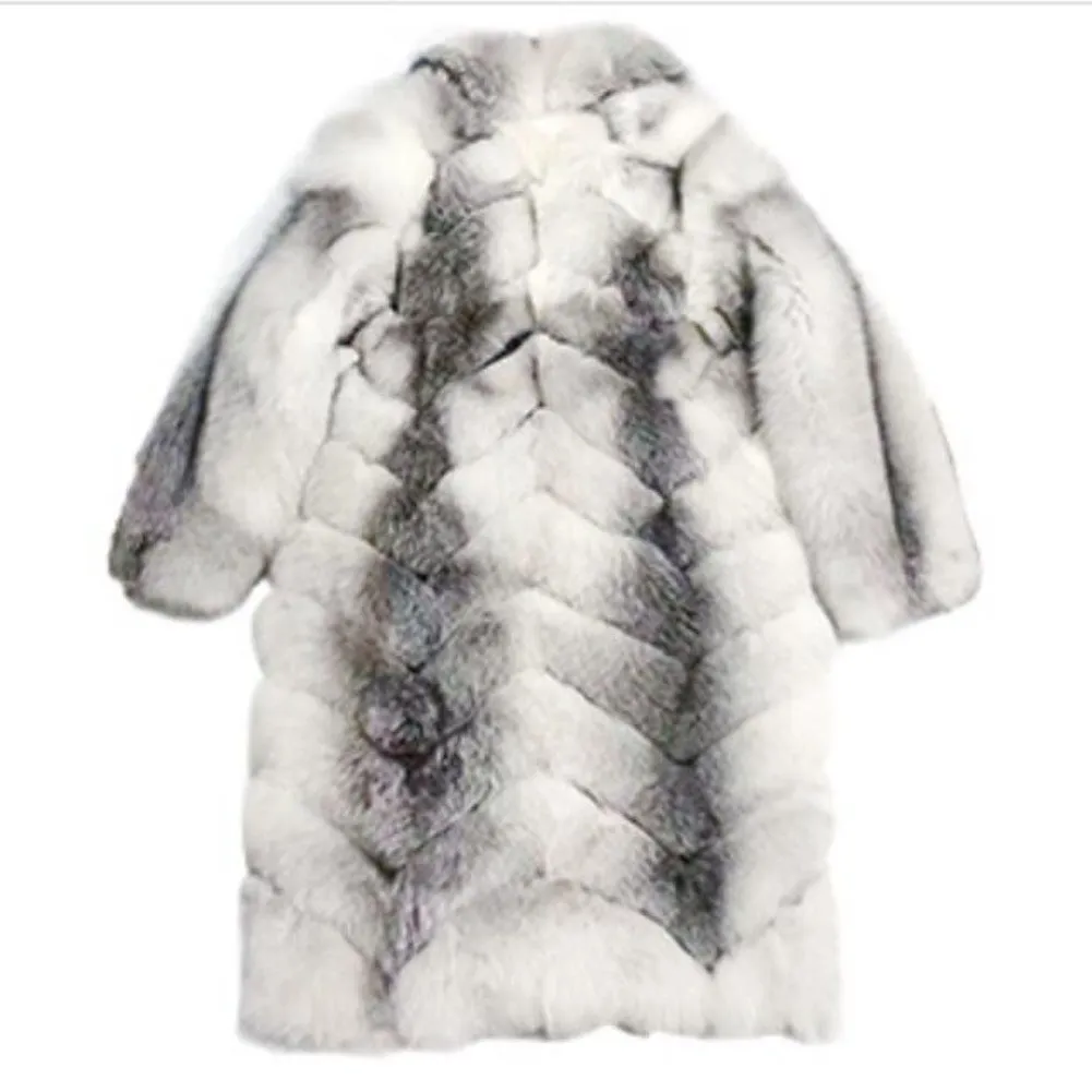 Genuine With Big Lapel Collar Fur Overcoats Long Mens Coats Natural Fur Coats