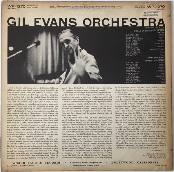 Gil Evans And His Orchestra Featuring Johnny Coles ~ Great Jazz Standards