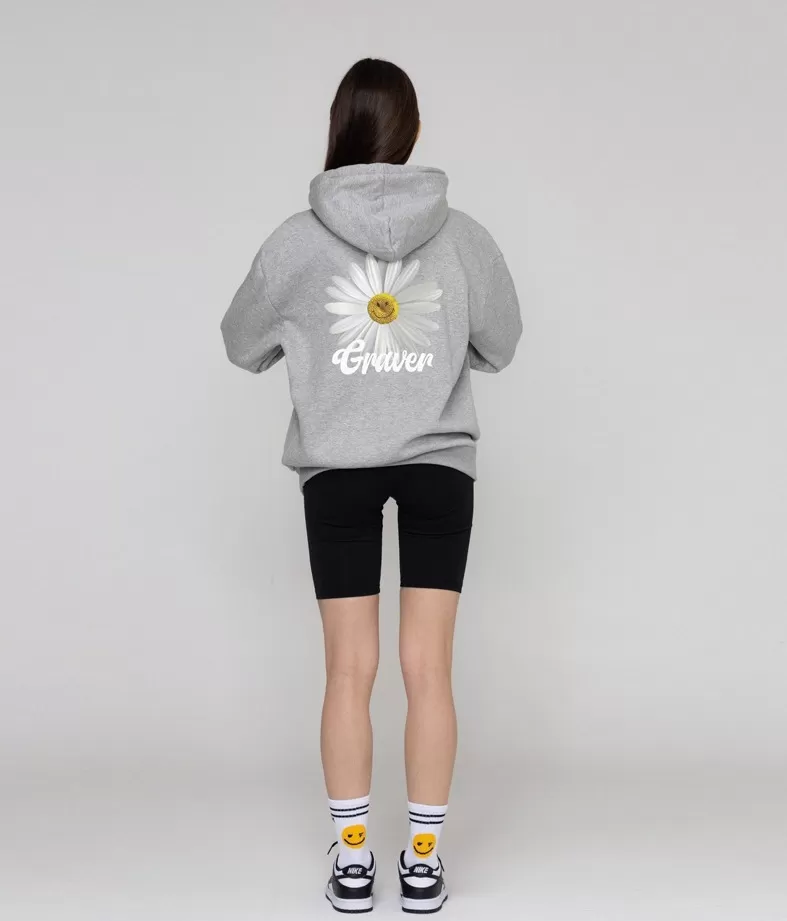 GRAVER  |[GRAVER]★BACK DAISY FLOWER SMILE HOODIE