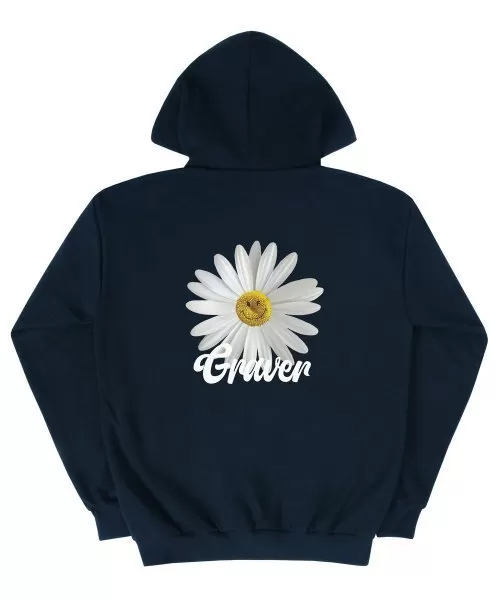 GRAVER  |[GRAVER]★BACK DAISY FLOWER SMILE HOODIE