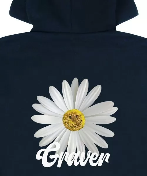 GRAVER  |[GRAVER]★BACK DAISY FLOWER SMILE HOODIE