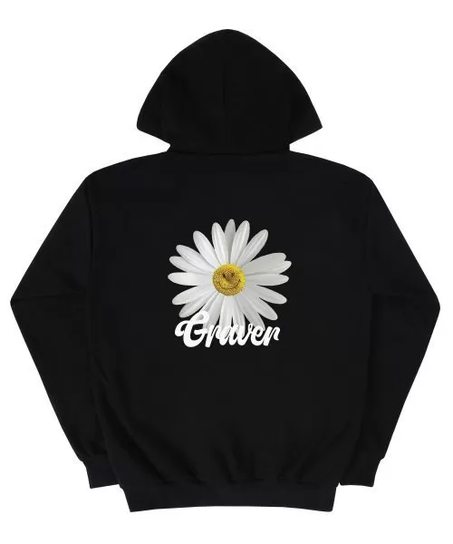 GRAVER  |[GRAVER]★BACK DAISY FLOWER SMILE HOODIE