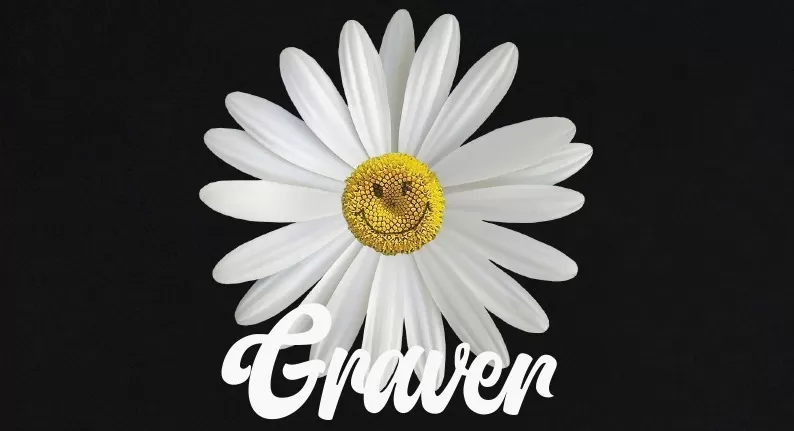 GRAVER  |[GRAVER]★BACK DAISY FLOWER SMILE HOODIE