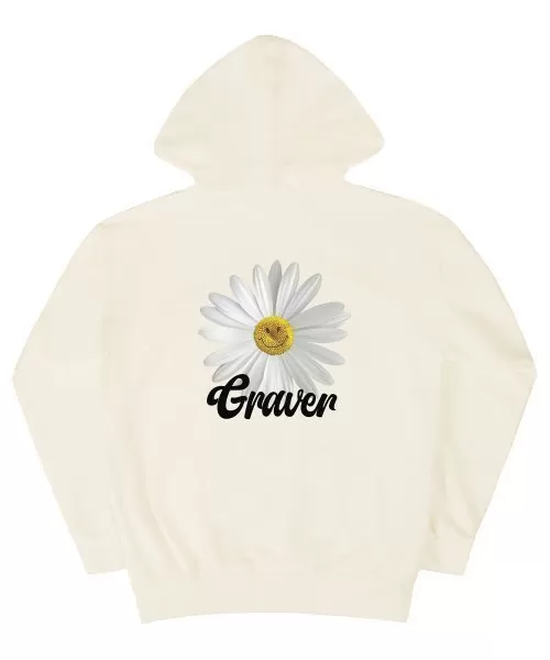 GRAVER  |[GRAVER]★BACK DAISY FLOWER SMILE HOODIE