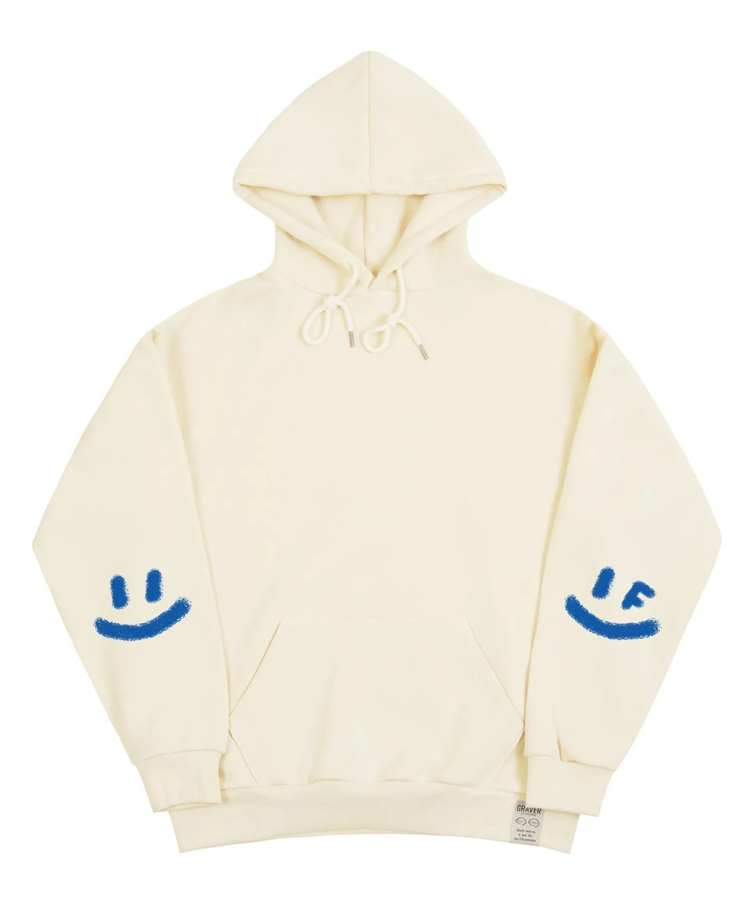 GRAVER  |[GRAVER]★ELBOW SPRAY SMILE DRAWING HOODIE