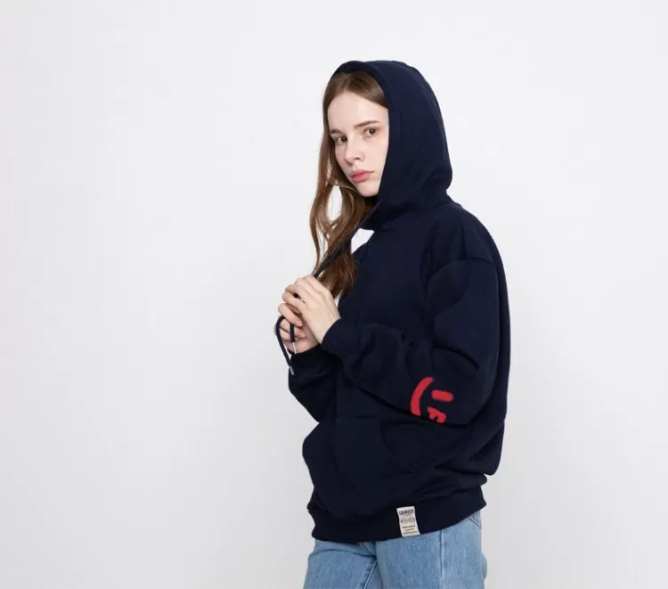 GRAVER  |[GRAVER]★ELBOW SPRAY SMILE DRAWING HOODIE