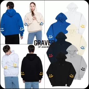 GRAVER  |[GRAVER]★ELBOW SPRAY SMILE DRAWING HOODIE